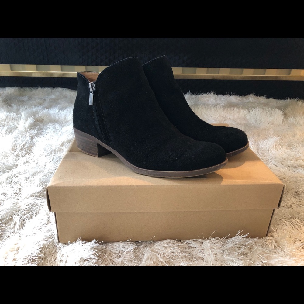 Lucky Brand "Barough" booties 8 black